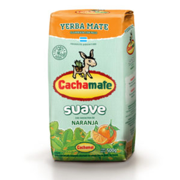 Cachamai Cachamate Yerba Mate Soft Orange Flavor, 500 g / 1.1 lb