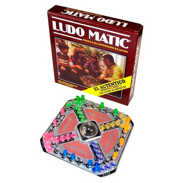 Ludo Matic Juego De Mesa Original Old Classic Vintage Strategy Board Game Ludo Parcheesi (Spanish)