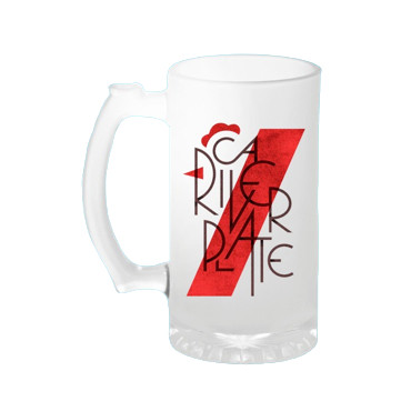 Chopera Vaso de Vidrio River Plate Franja Roja Measure Cocktail Glass Cup Perfect For Preparing Fernet, 473 ml / 15.9 fl oz cap