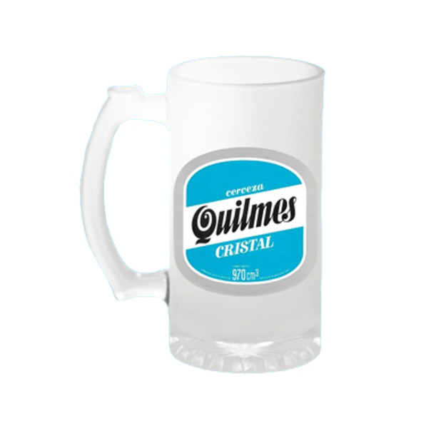 Chopp Vaso de Vidrio Quilmes Cristal Measure Cocktail Glass Cup Perfect For Preparing Fernet, 473 ml / 15.9 fl oz cap