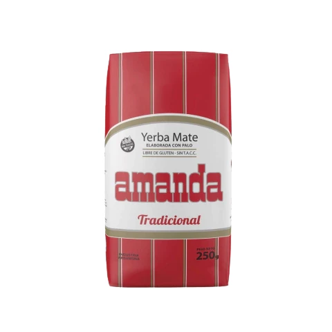 Amanda Yerba Mate Con Palo Unsmoked Classic Argentinian Cut, 250 g / 8.8 oz