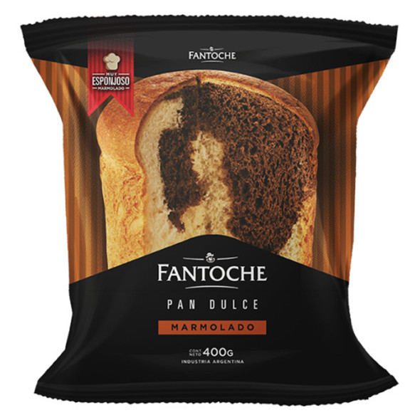 Fantoche Pan Dulce Marmolado Very Fluffy Marbled Sweet Bread, 400 g / 14.10 oz