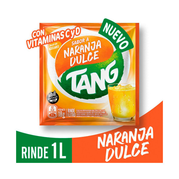 Jugo Tang Naranja Dulce Powdered Juice Sweet Orange Flavor, 18 g /  0.63 oz (pack of 6)