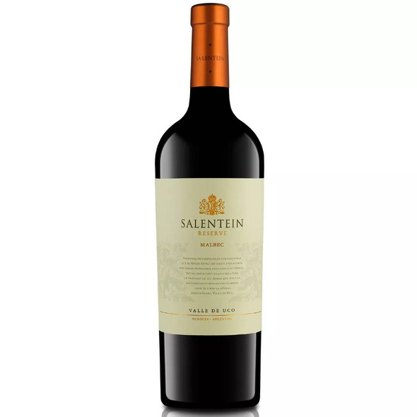 Salentein Reserva Reserve Vino Tinto 100% Malbec Wine Salentein Cellar ABV 14.5, 750 ml / 25.4 oz ea