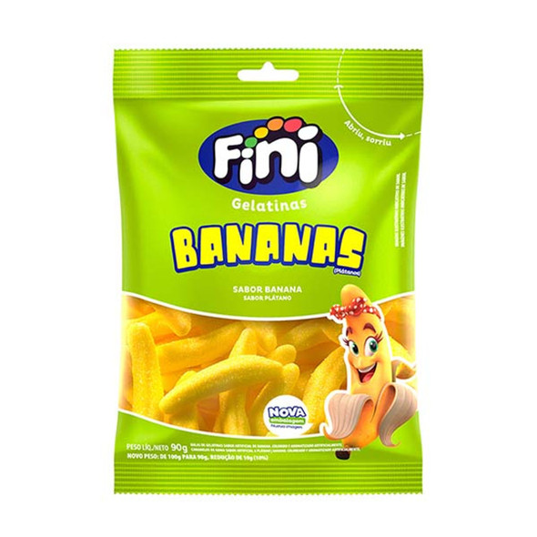Fini Bananitas Candies Gummies Banana Flavor, 90 g / 3.17 oz ea (pack of 3)