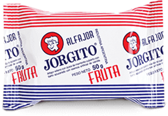 Alfajor Jorgito Quince Jelly w/ Sugar Coating, 50 g / 1.7 oz (pack of 12)