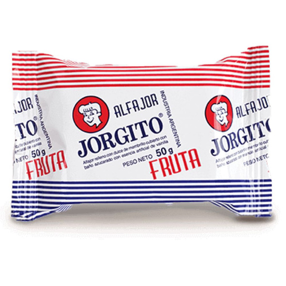 Alfajor Jorgito Quince Jelly w/ Sugar Coating, 50 g / 1.7 oz (pack of 12)