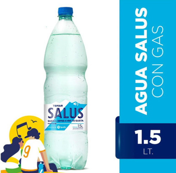 Salus Agua Mineral Con Gas Sparkling Mineral Water, 1.5 l / 50.7 fl oz ea