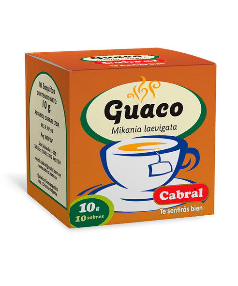 Cabral Té de Guaco Expectorante Guaco Tea Expectorant (box of 10 bags)