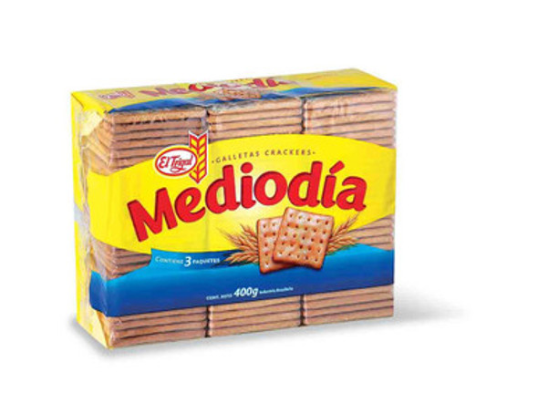 El Trigal Mediodía Galletas de Agua Crackers Noon Crackers Water Cookies, 400 g / 14.10 oz