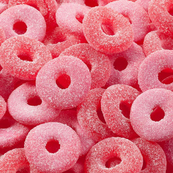 Fini Gomitas Aros Ácidos de Frutilla Strawberry Sour Rings Gummies, 90 g / 3.17 oz (pack de 3)