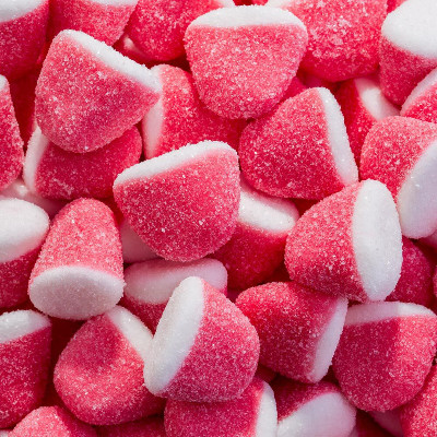 Fini Besos Gomitas de Frutilla y Crema Kisses Strawberry and Cream Gummies, 90 g / 3.17 oz bag (pack of 3)