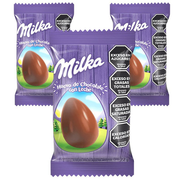 Milka Milk Chocolate Easter Egg Minis, 22 g / 0.78 oz (pack of 3)