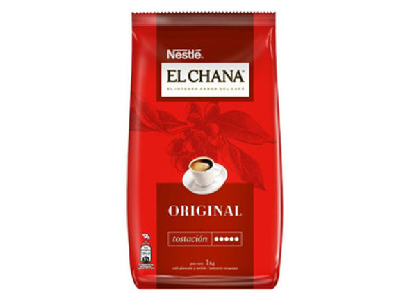 Nestlé El Chana Café Glaseado y Molido Intenso Sabor Glazed and Ground Coffee Intense Flavor, 1 kg / 2.2 lb bag