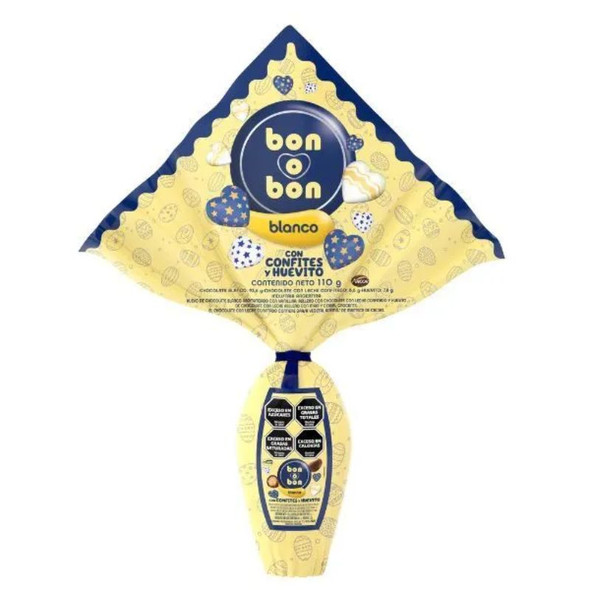 Bon o Bon White Chocolate Easter Egg with Candies & Mini Eggs, 110 g / 3.88 oz