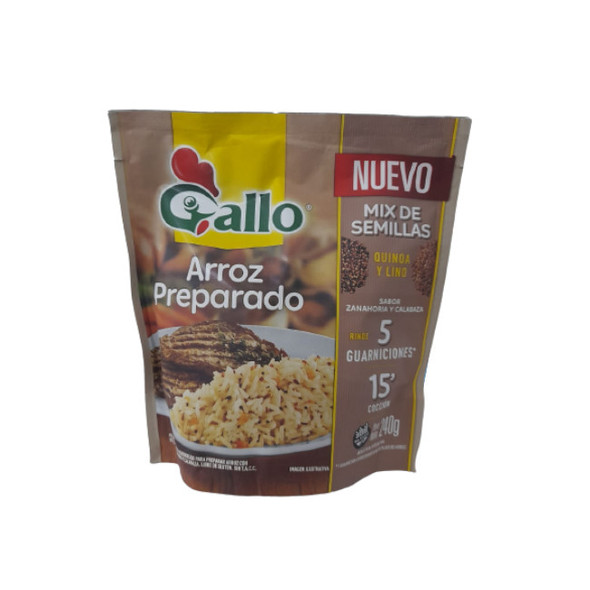 Gallo Arroz Prepared Rice Mix of Seeds Ideal to Accompany Chicken & Meats Arroz Preparado Mix de Semillas, 240 g / 8.46 lb 