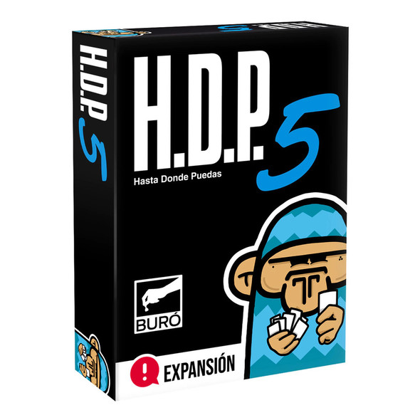 H.D.P Hasta Donde Puedas 5 Expansion Humor Board Game with Cards Ideal for Parties Expansión 5 by Buró (Spanish)