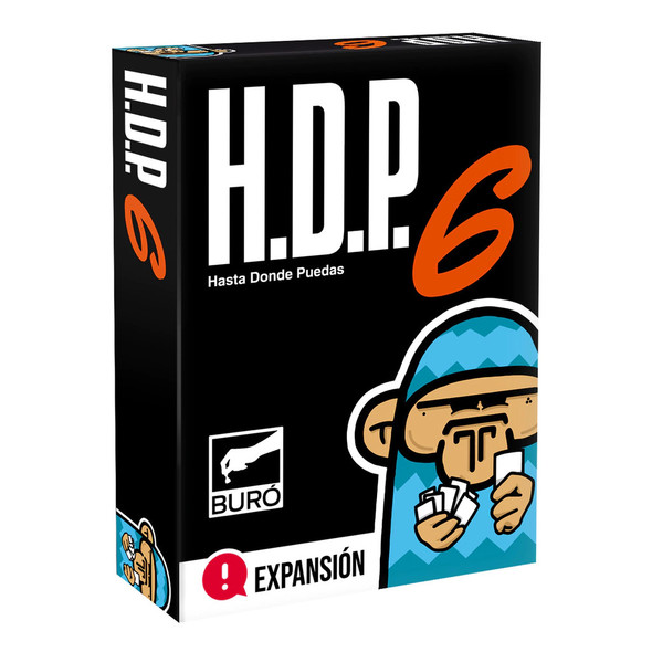 H.D.P Hasta Donde Puedas 6 Expansion Humor Board Game with Cards Ideal for Parties Expansión 6 by Buró (Spanish)