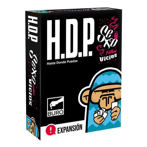 H.D.P Hasta Donde Puedas Sex & Other Vices Expansion Humor Board Game with Cards Ideal for Parties Expansión Sexo & Otros Vicios by Buró (Spanish)