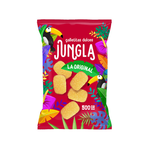 Jungla Lengüitas Sweet Cookies Little Tongues-Shapped Cookies Galletitas Dulces, 500 g / 17.63 oz