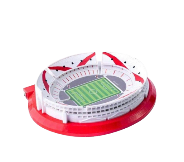 River Plate 3D Stadium "Monumental" Ornament with LED Lights, 14.5 cm x 17 cm x 4.5 cm