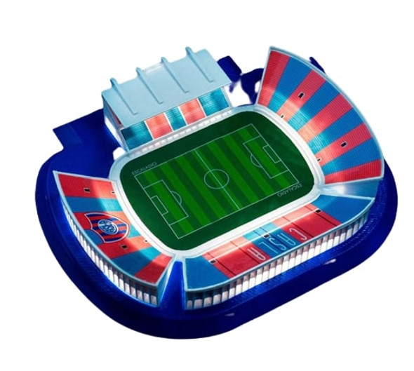 San Lorenzo 3D Stadium "Nuevo Gasómetro" Ornament with LED Lights, 22 cm x 17 cm x 5 cm