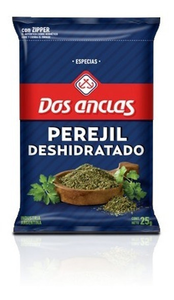 Dos Anclas Perejil Deshidratado Dehydrated Parsley Spice, 25 g / 0.9 oz pouch (pack of 3)