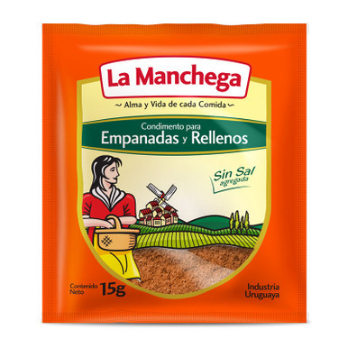 La Manchega Salt-Free Seasoning for Empanadas and Fillings Condimento Sin Sal para Empanadas y Rellenos, 15 g / 0.52 oz (pack de 3)