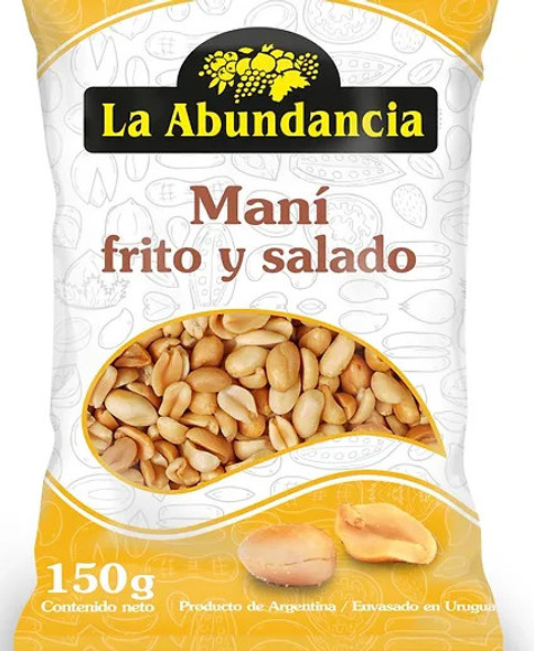 La Abundancia Fried & Salted Peanuts Maní Frito Salado from Uruguay, 150 g / 5.29 oz