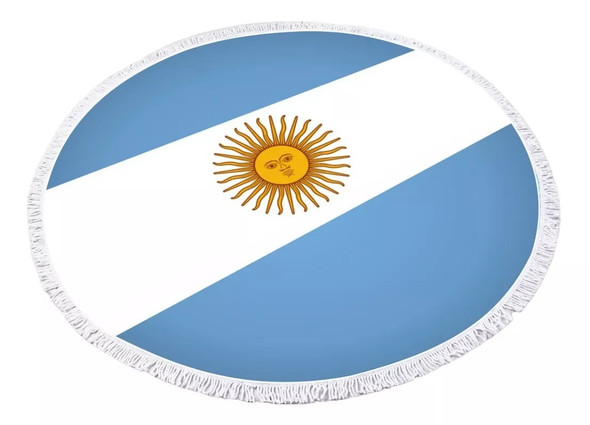Giant Microfiber Canvas Towel Argentina Flag Design Toallón de Argentina, 150 cm x 150 cm / 59" x 59"