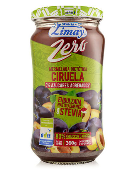 Granja Limay Zero Diet Plum Jam Mermelada Zero de Ciruela Dietética, 360 g / 12.69 oz