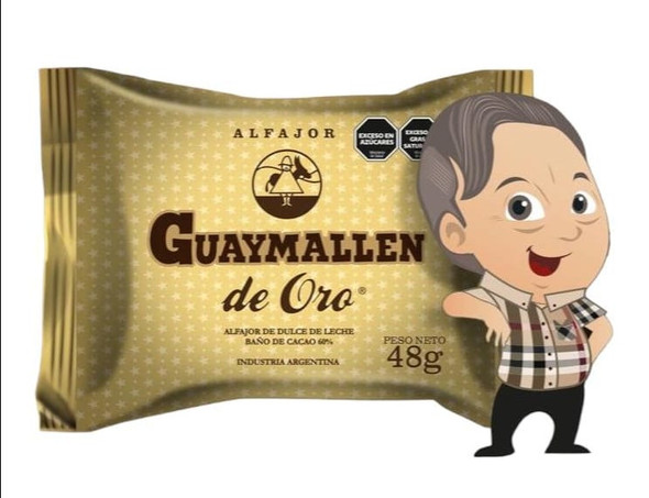 Guaymallen Alfajor Oro Dulce de Leche Alfajor with Cocoa Bath 60% Alfajor de Dulce de Leche, 48 g / 1.69 oz (pack of 12)