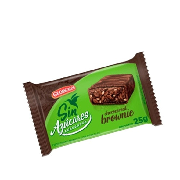 Georgalos Dark Chocolate Cereal Bar with Sugar-Free Cereals Chococereal Brownie, 25 g / 0.88 oz (pack of 3)