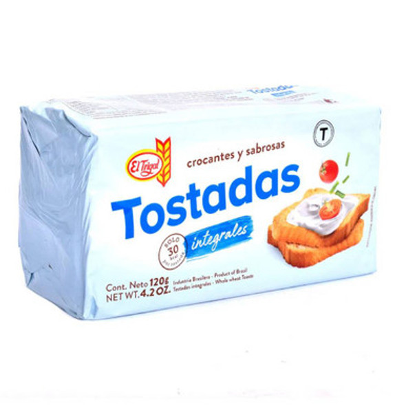 El Trigal Breakfast Toast Classics Crispy Toasted Bread Tostadas Integrales from Uruguay, 120 g / 4.2 oz