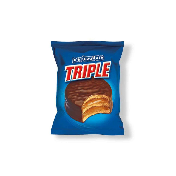Portezuelo Triple Alfajor Negro Milk Chocolate Triple Alfajor with Dulce de Leche from Uruguay, 60 g / 2.12 oz 