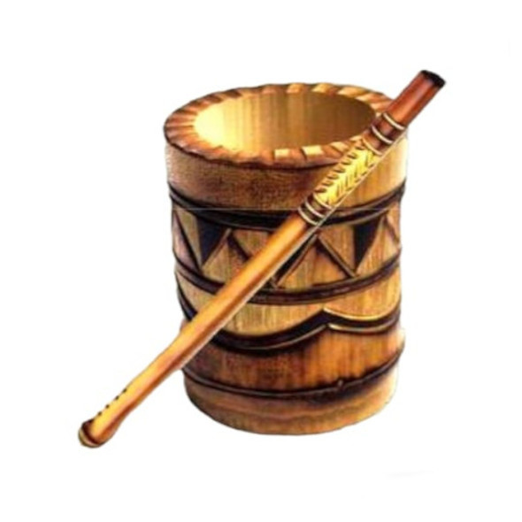 Mate Regional Cane Mate with Engraved Details and Cane Straw Mate de Caña