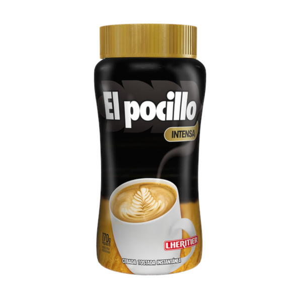 El Pocillo Intense Toasted Barley Instant Coffee Rich Flavor in an Instant Cebada Intensa, 170 g / 6 oz