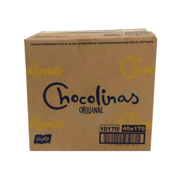 Chocolinas Traditional Chocolate Cookies, Perfect for Cakes with Dulce de Leche Chocotorta Wholesale Bulk Box, 170 g / 6.0 oz ea (40 count per box)