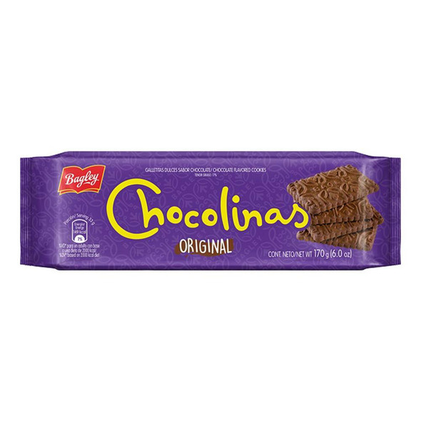 Chocolinas Traditional Chocolate Cookies, Perfect for Cakes with Dulce de Leche Chocotorta Wholesale Bulk Box, 170 g / 6.0 oz ea (40 count per box)