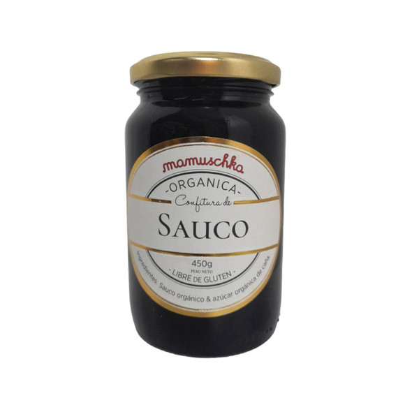 Mamuschka Organic Elderberry Jam - Gluten-Free & Cane Sugar Confitura de Sauco, 450 g / 16 oz