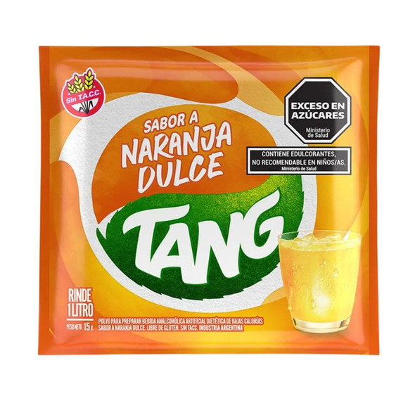 Jugo Tang Naranja Dulce Powdered Juice Sweet Orange Flavor, 15 g /  0.50 oz (box of 20)