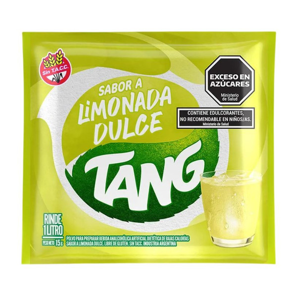 Jugo Tang Limonada Dulce Powdered Juice Sweet Lemon Flavor, 15 g /  0.50 oz (box of 20)