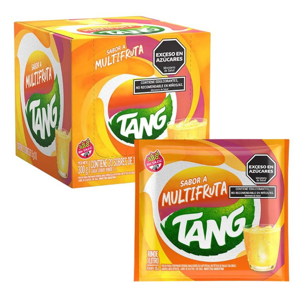 Jugo Tang Multifruta Powdered Juice Mix-fruit Flavor, 15 g /  0.50 oz (box of 20)