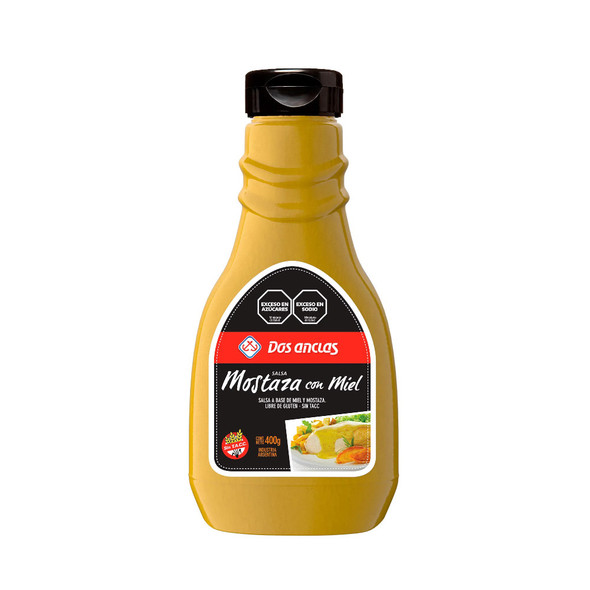 Dos Anclas Honey Mustard Sauce - Gluten-Free, Flavorful Condiment Mostaza con Miel, 400 g / 14.11 oz
