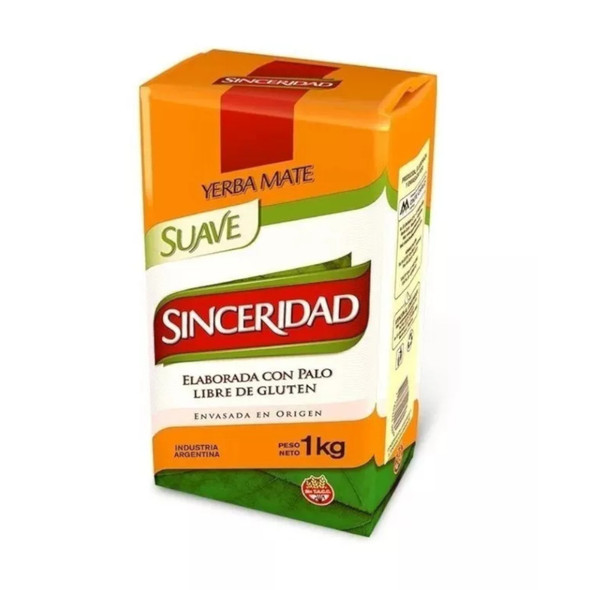 Sinceridad Soft Yerba Mate - Gluten-Free - Mild Flavor, 1 kg / 35.27 oz