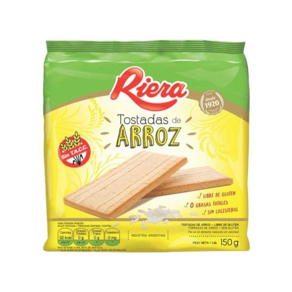 Riera Classic Gluten-Free Rice Cakes - Tostadas de Arroz Clásicas Tradicionales, 150 g / 5.29 oz
