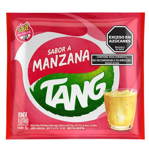 Jugo Tang Manzana Powdered Juice Apple Flavor, 15 g / 0.52 oz (box of 20)