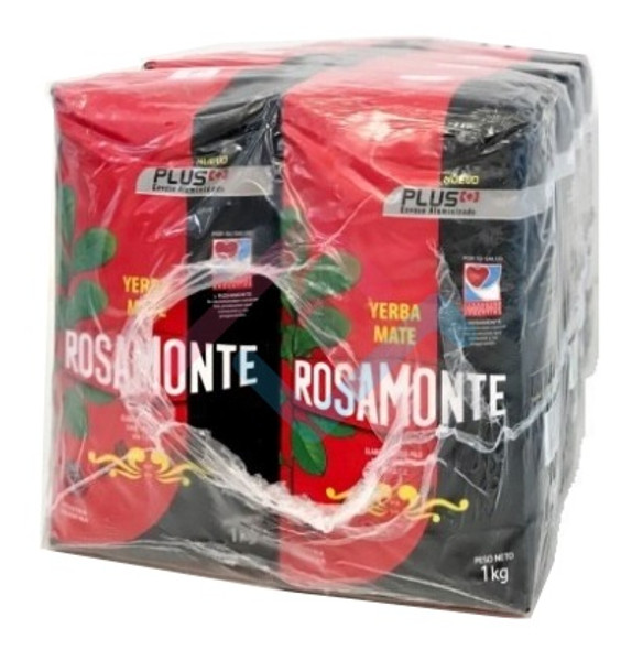 Rosamonte Yerba Mate Traditional - Envase Aluminizado Wholesale Bulk Pack, 1 kg / 2.2 lb ea (10 count per pack)
