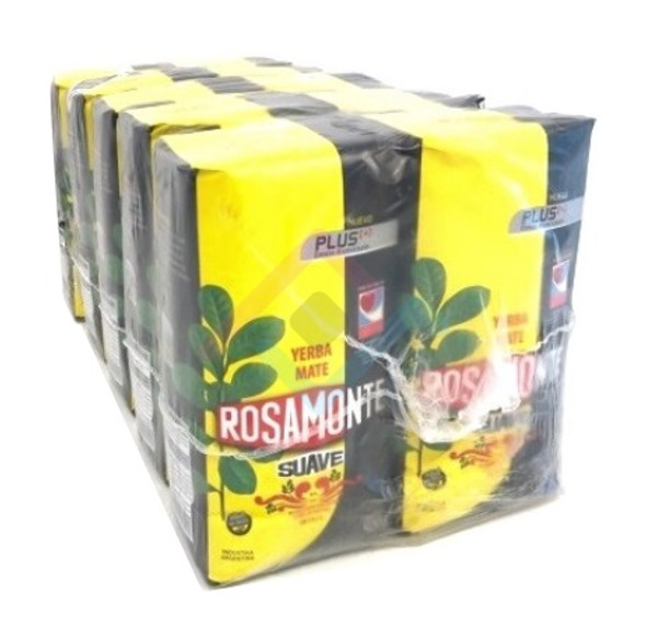 Rosamonte Yerba Mate Suave Mild - Plus Envase Aluminzado Wholesale Bulk Pack, 1 kg / 2.2 lb ea (10 count per pack)