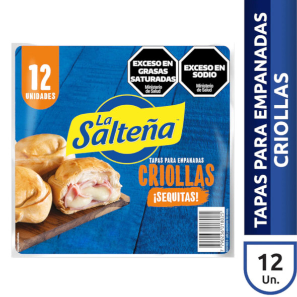 La Salteña Tapa De Empanadas Criollas Ideal Para Horno Classic Empanadas Dough Disc, 6 packs x 12 discs ea (72 discs)